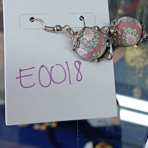 Silver Circular Metallic Earrings with Engraved Design